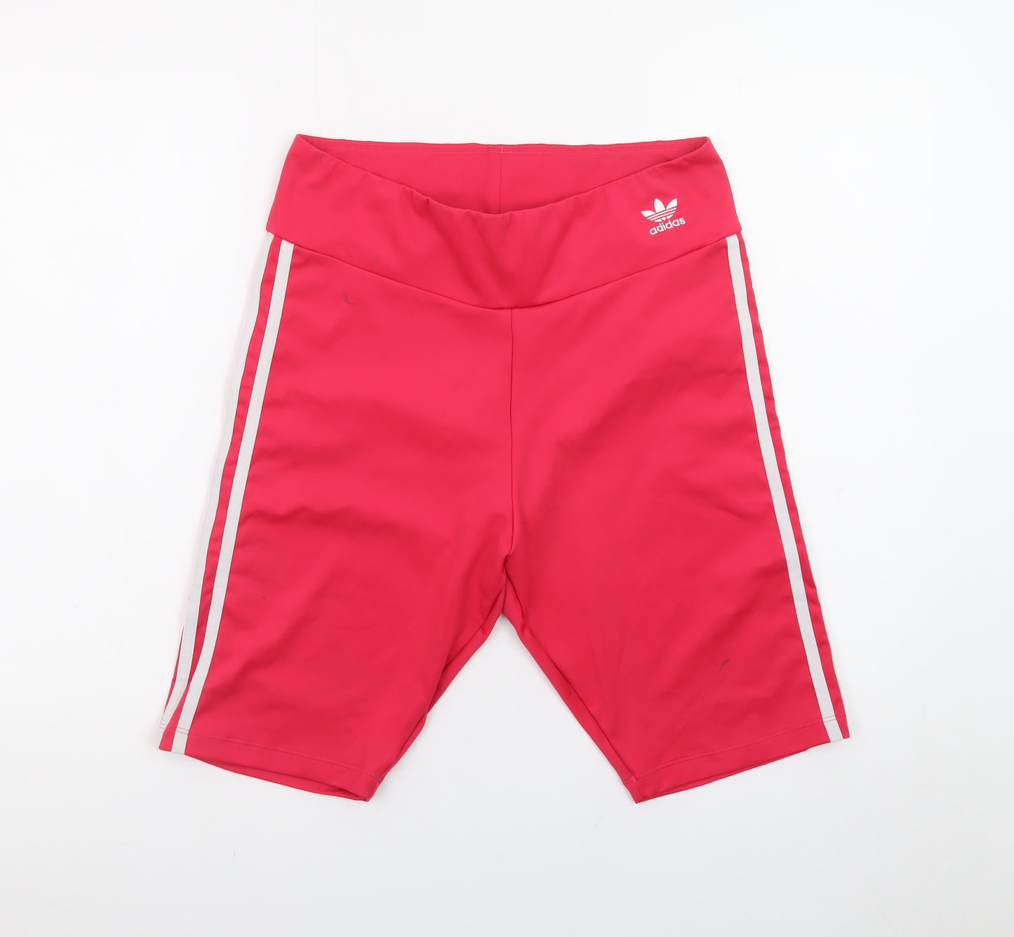 adidas Womens Pink Biker Shorts Size 16 Slim Fit Stretch Activewear
