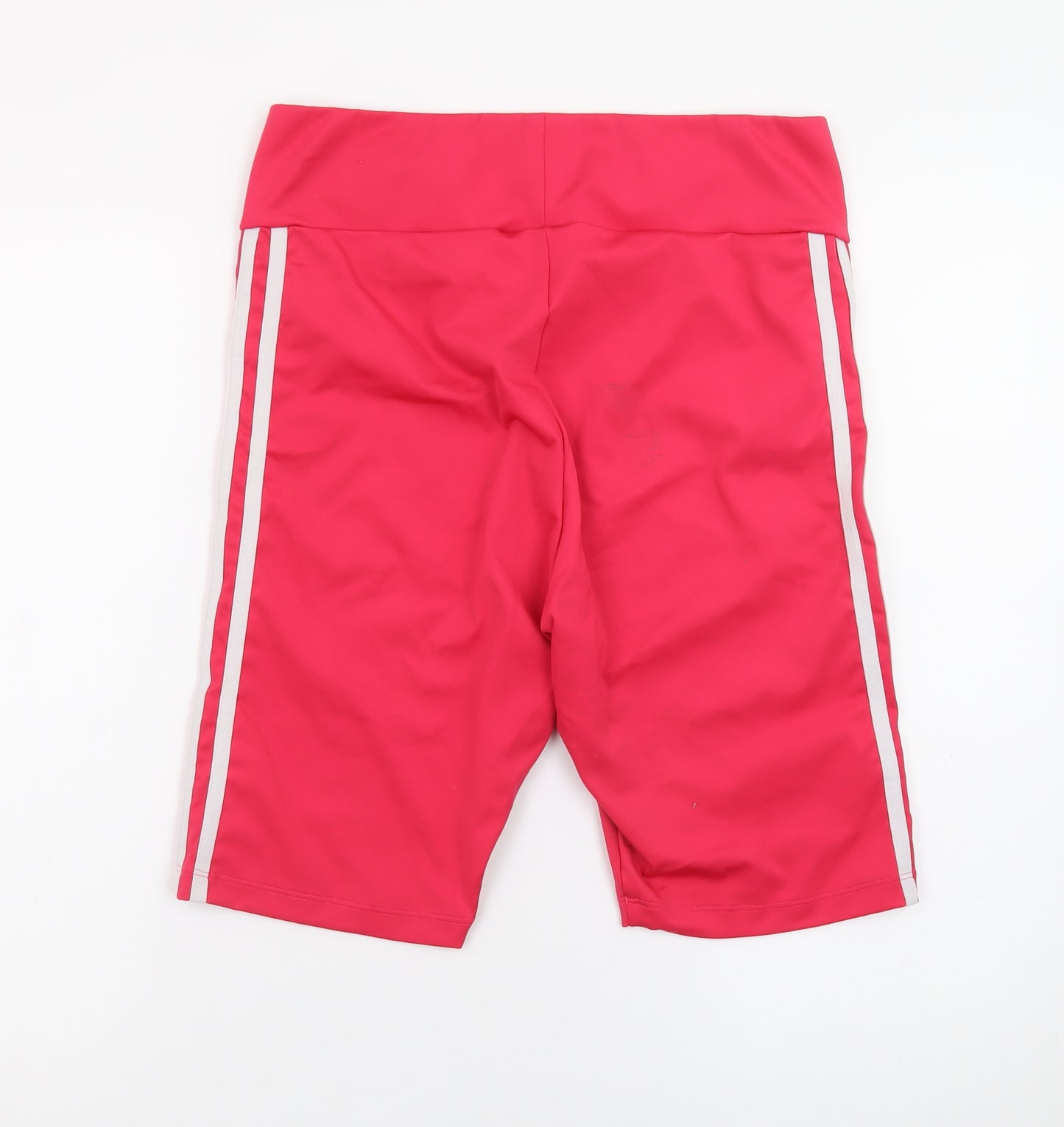 adidas Womens Pink Biker Shorts Size 16 Slim Fit Stretch Activewear