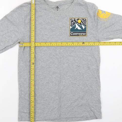 Converse Boys Grey Long Sleeve Graphic Logo T-Shirt 10-12 Years