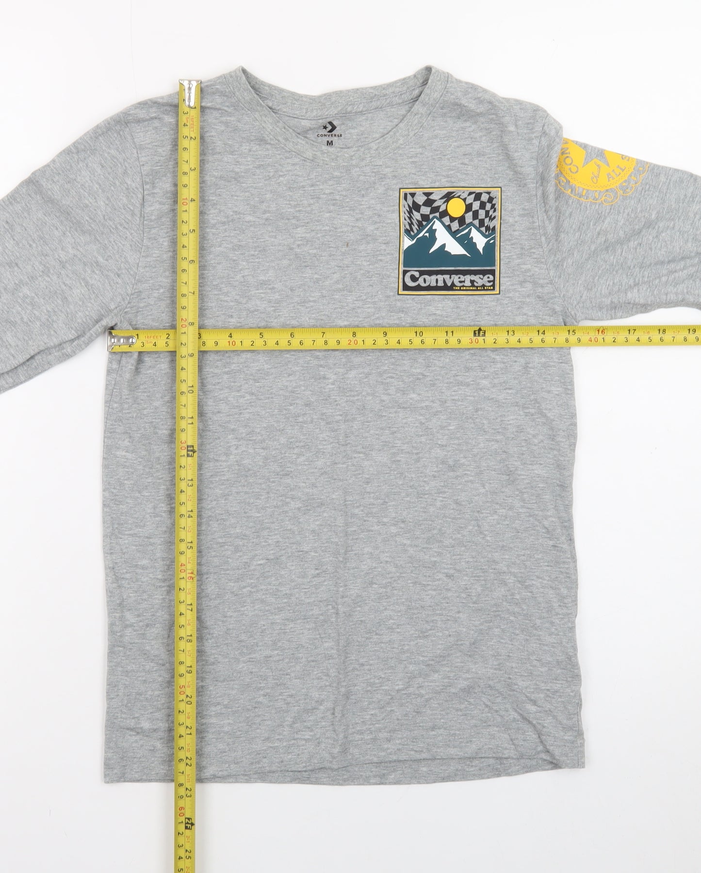 Converse Boys Grey Long Sleeve Graphic Logo T-Shirt 10-12 Years
