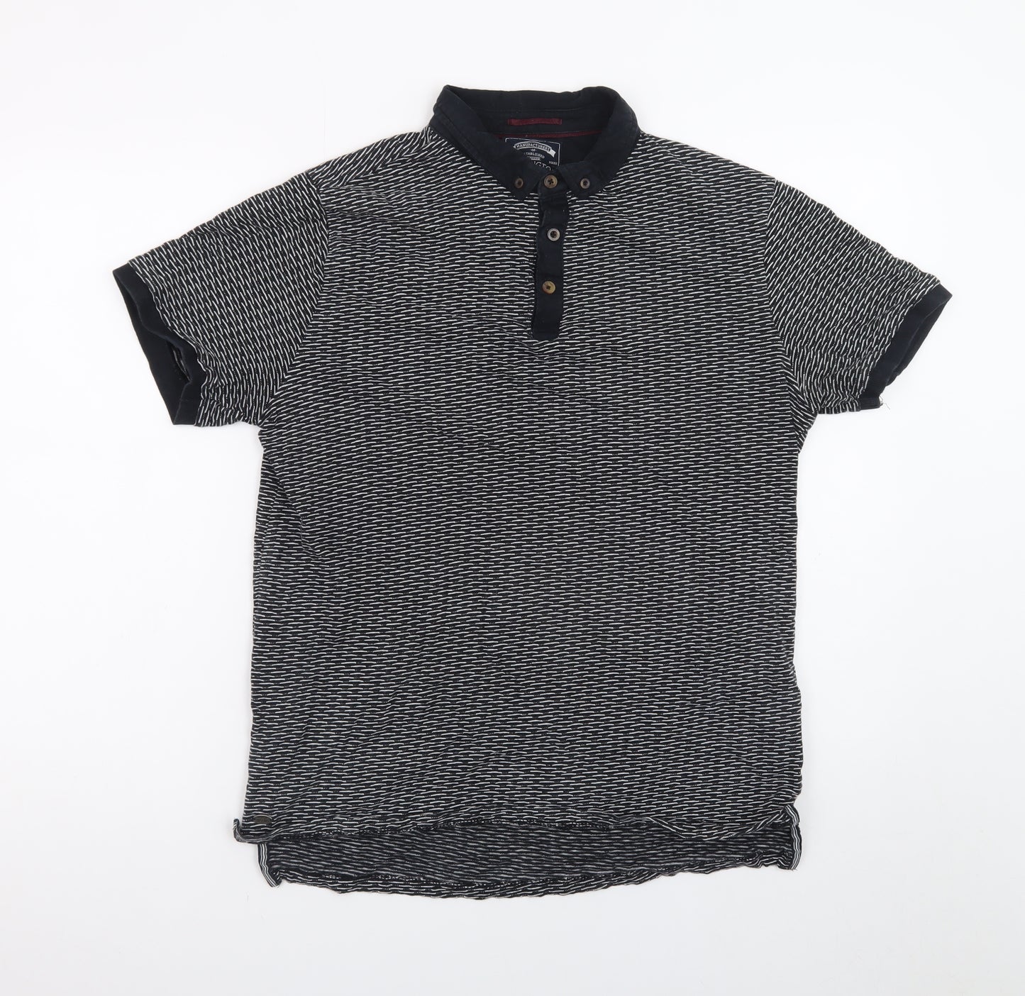 Kensington Eastside Men's Black Short Sleeve Polo Shirt Size L