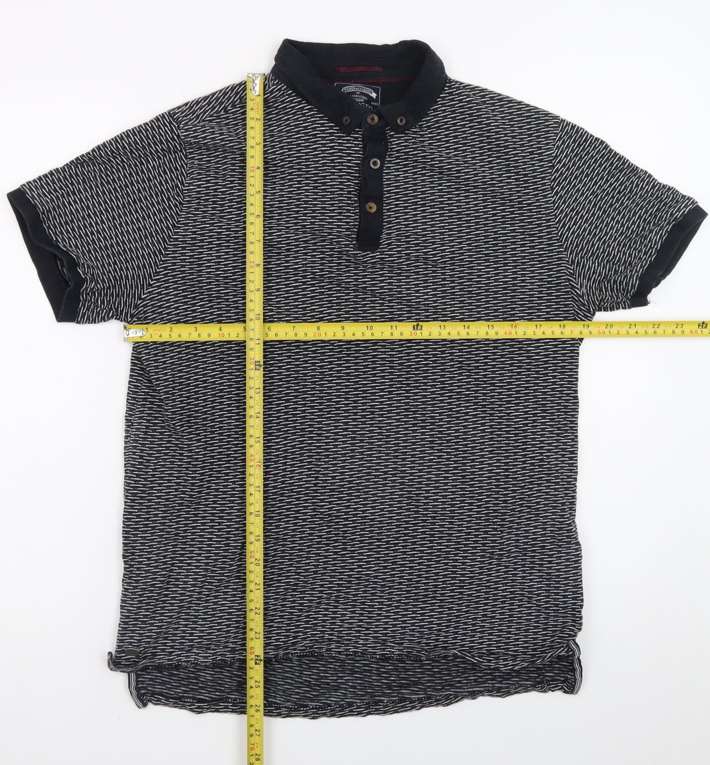 Kensington Eastside Men's Black Short Sleeve Polo Shirt Size L