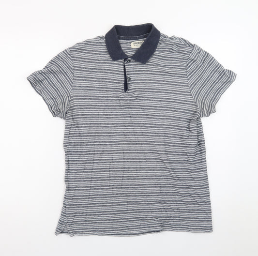 Jack & Jones Originals Men's Blue Striped Polo Shirt XL