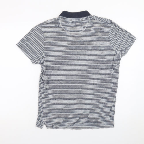 Jack & Jones Originals Men's Blue Striped Polo Shirt XL