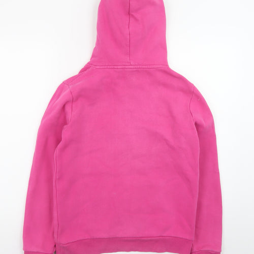Superdry Womens Pink Hoodie UK 12 Pullover Logo Hooded Sweatshirt