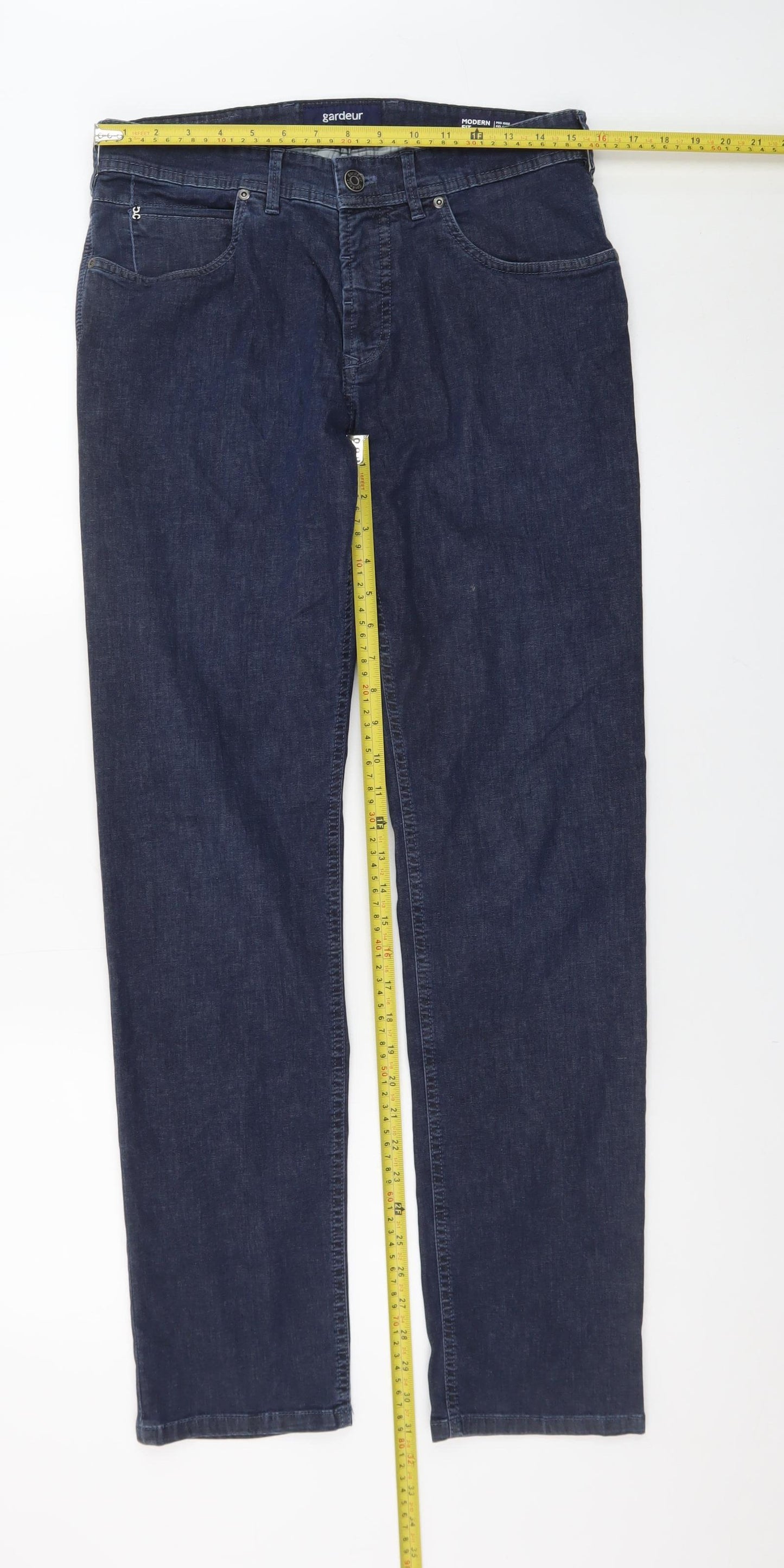 Gardeur Men's Blue Straight Fit Denim Jeans Size 33/32