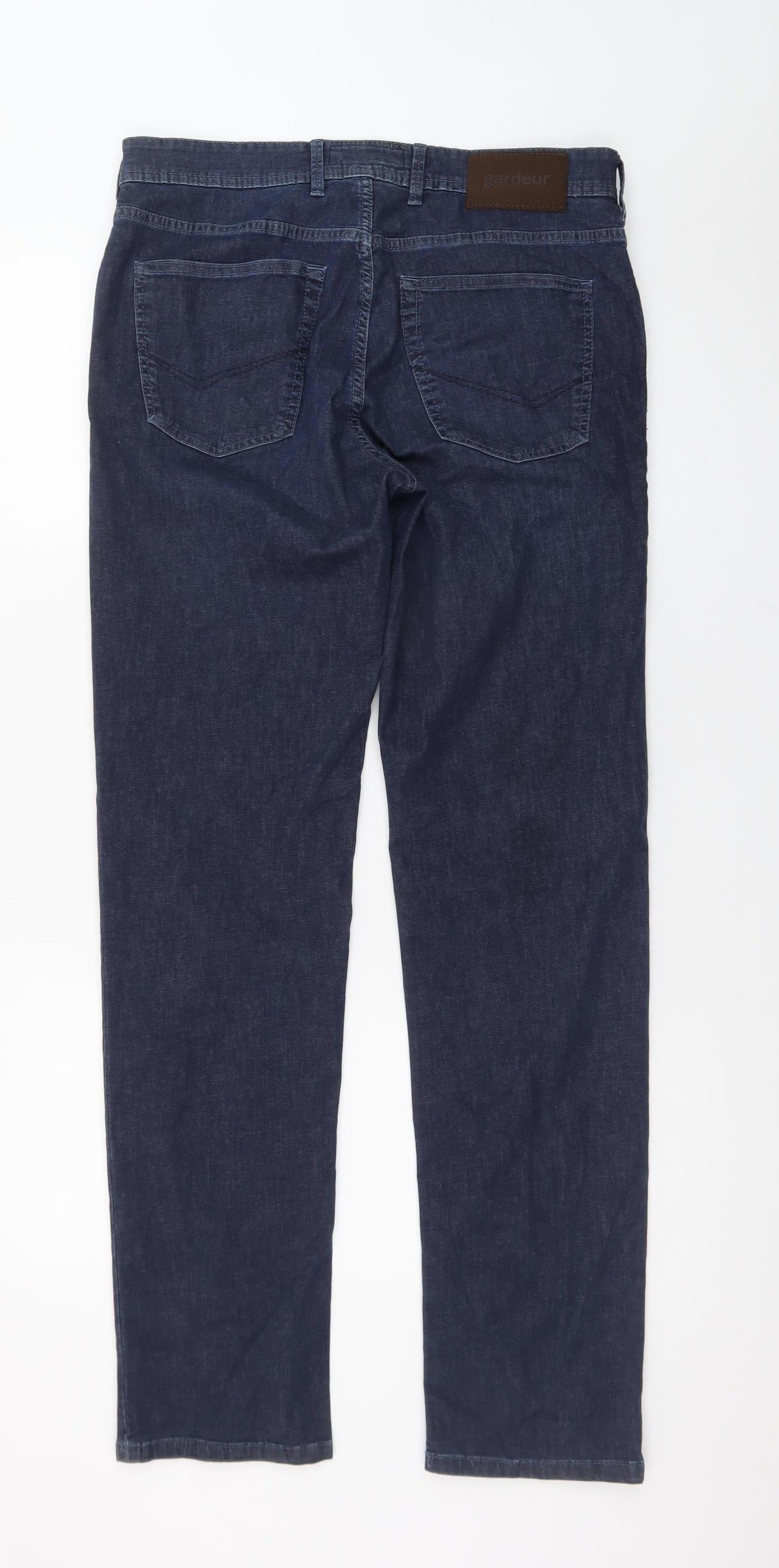 Gardeur Men's Blue Straight Fit Denim Jeans Size 33/32