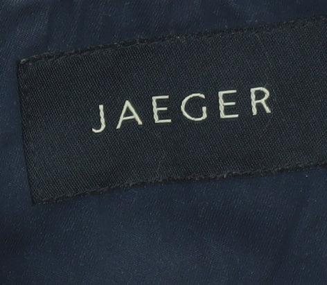 Jaeger Men's Blue Small Cotton Polyester Zip Jacket