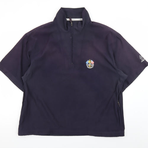 ProQuip Men's Navy Short Sleeve 1/4 Zip Windshield Golf Sweatshirt XL