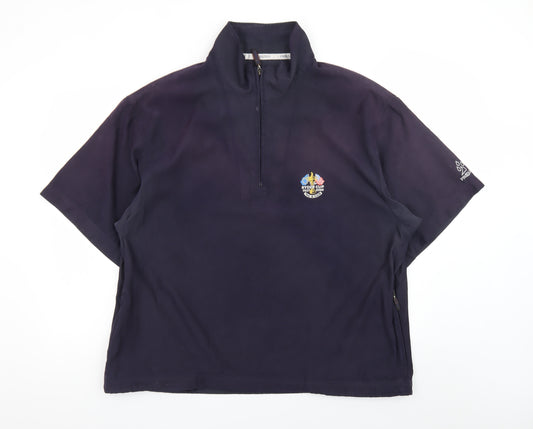 ProQuip Men's Navy Short Sleeve 1/4 Zip Windshield Golf Sweatshirt XL