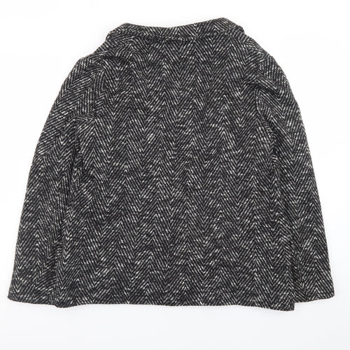 George Women’s Black Herringbone Tweed Blazer Size 14 Workwear Jacket