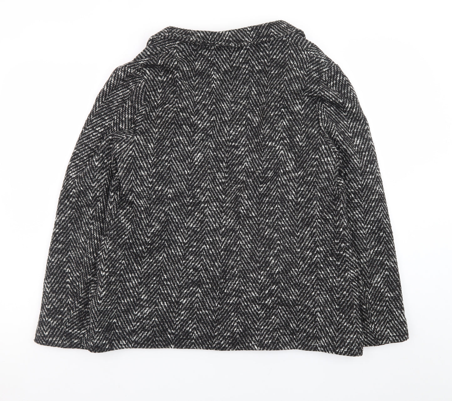 George Women’s Black Herringbone Tweed Blazer Size 14 Workwear Jacket