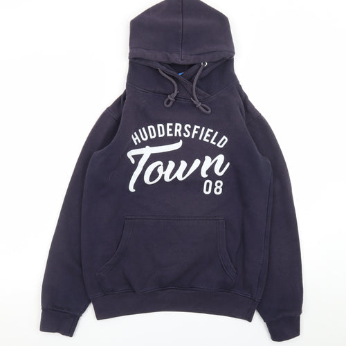 Huddersfield Town Womens Navy Hoodie Size 12 Pullover Cotton Blend