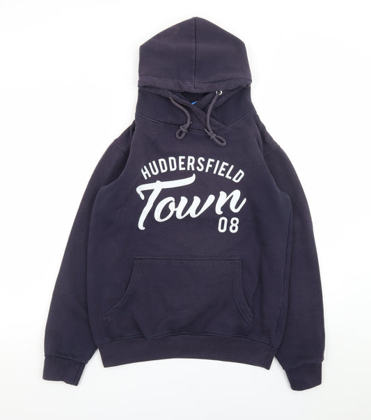 Huddersfield Town Womens Navy Hoodie Size 12 Pullover Cotton Blend