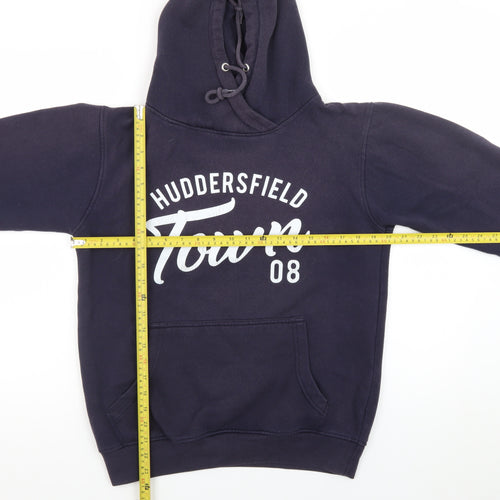 Huddersfield Town Womens Navy Hoodie Size 12 Pullover Cotton Blend