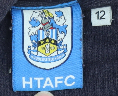 Huddersfield Town Womens Navy Hoodie Size 12 Pullover Cotton Blend