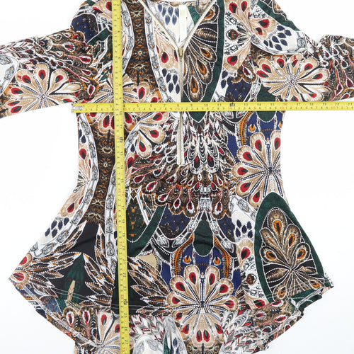 Stella Women Multicoloured Bohemian Tunic Blouse Size 12