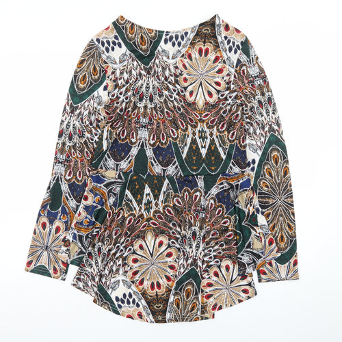 Stella Women Multicoloured Bohemian Tunic Blouse Size 12