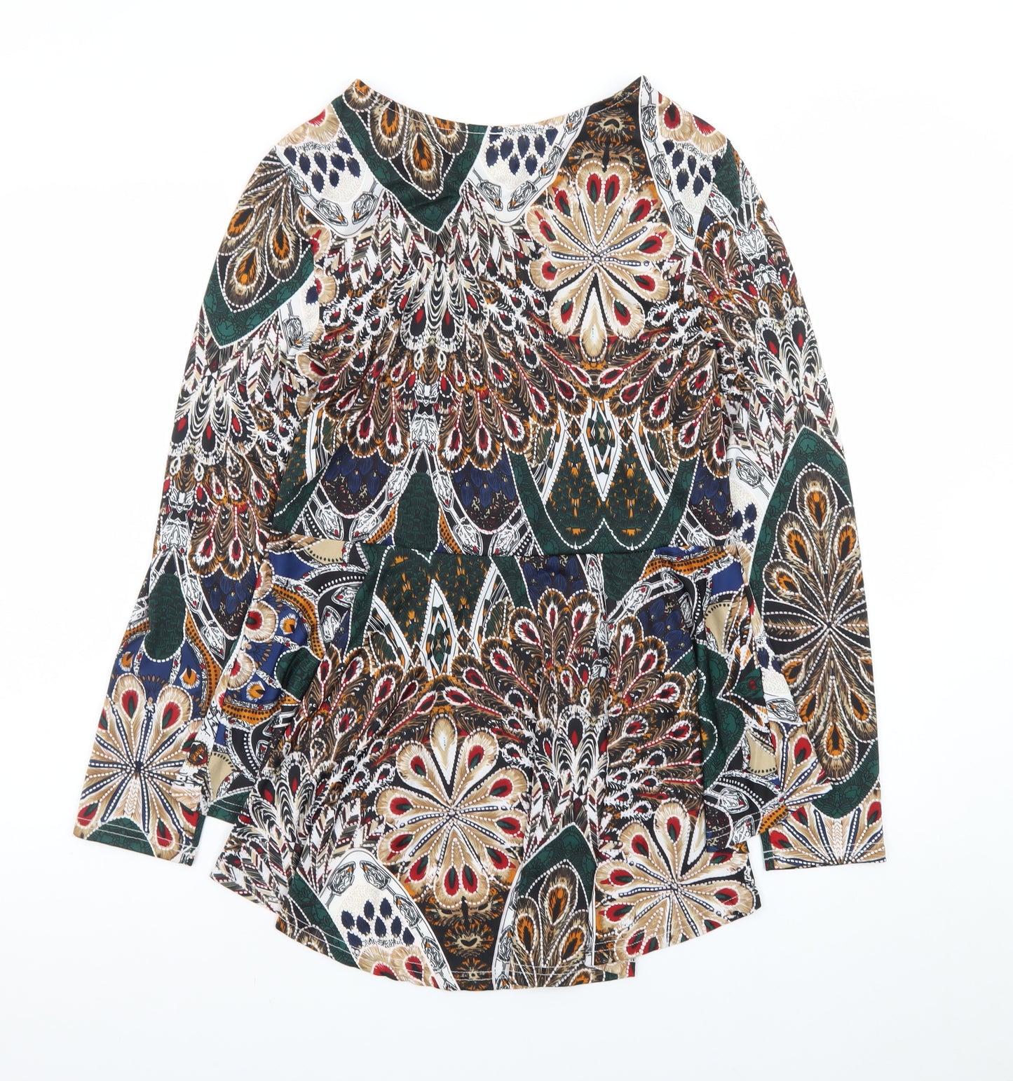 Stella Women Multicoloured Bohemian Tunic Blouse Size 12