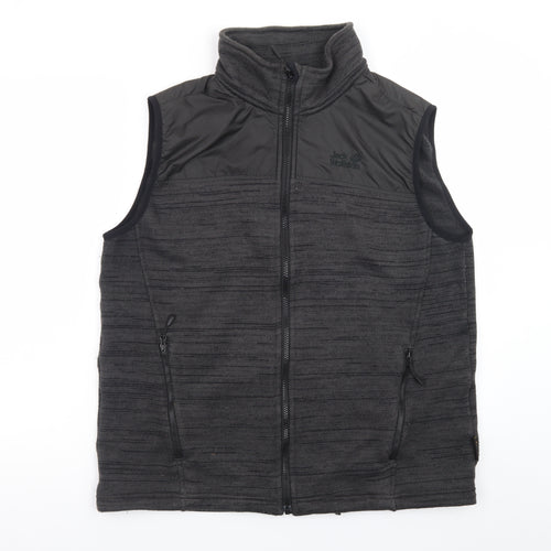 Jack Wolfskin Mens Grey Fleece Bodywarmer Waistcoat L 40in