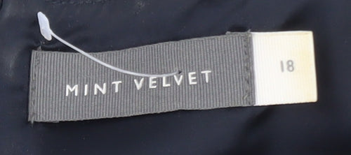 Mint Velvet Women Black Shift Dress Size 18 3/4 Sleeve Knee Length