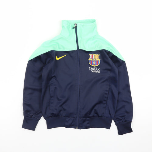 Nike Boys Blue FC Barcelona Track Jacket 4 Years Full Zip Sportswear