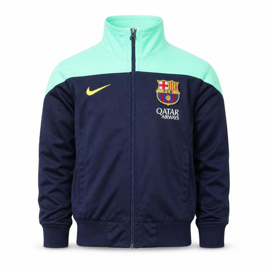 Nike Boys Blue FC Barcelona Track Jacket 4 Years Full Zip Sportswear