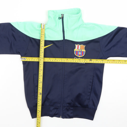 Nike Boys Blue FC Barcelona Track Jacket 4 Years Full Zip Sportswear