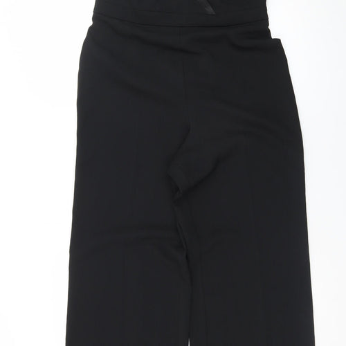 Myleene Klass Women's Black Sleeveless Wide-Leg Jumpsuit UK 12