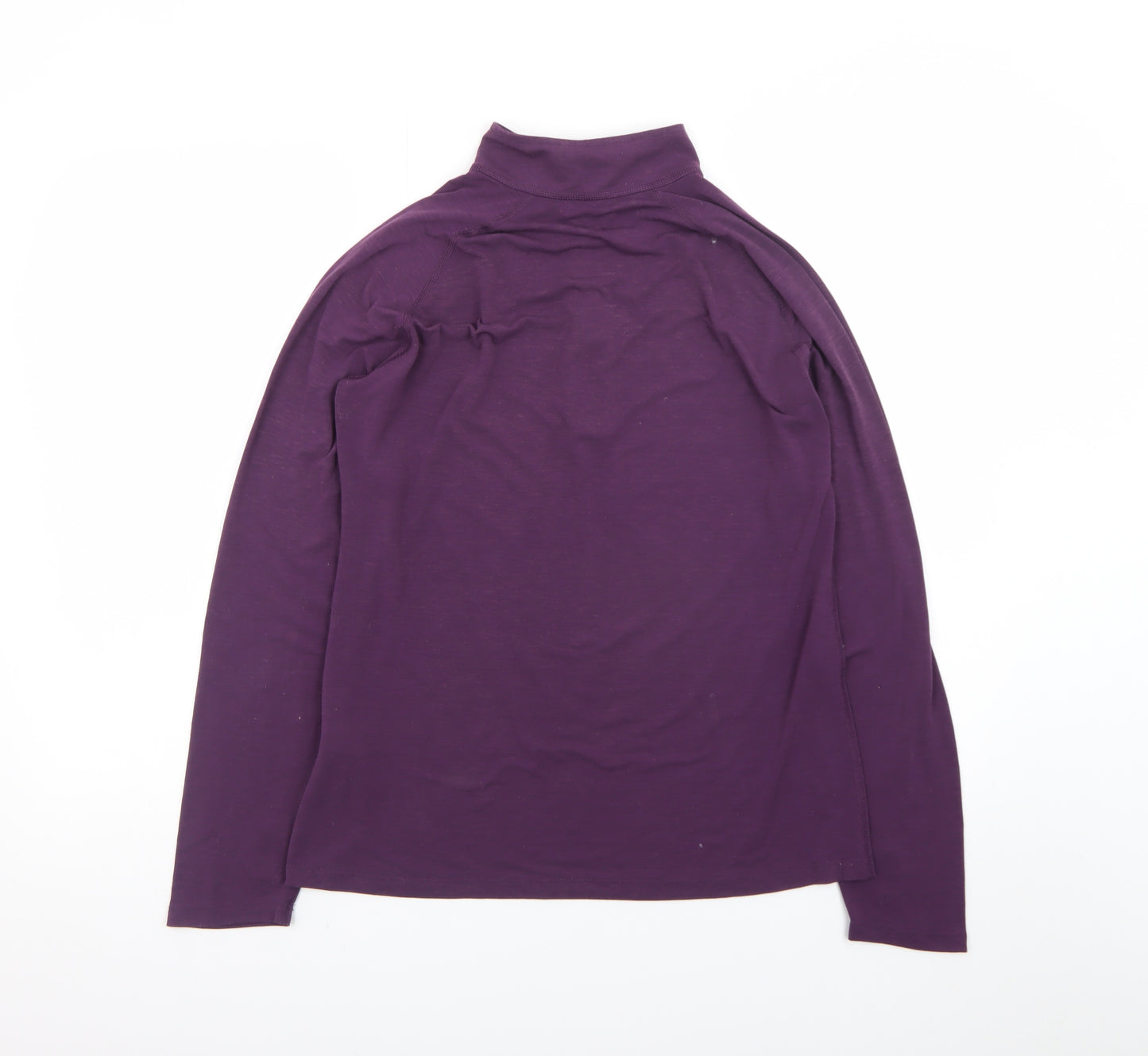 Paradox Women's Purple Long Sleeve Merino Wool Zip Top Size L