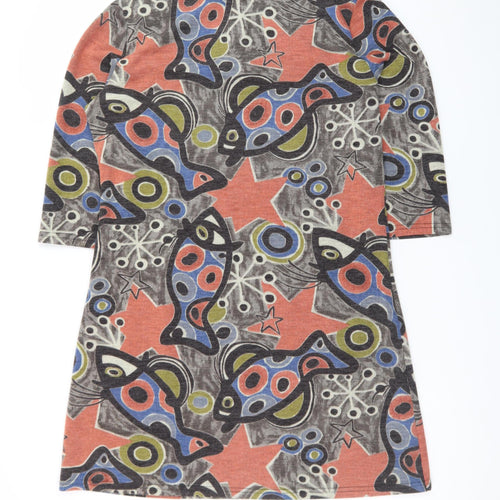 Vegas Collection Women Multicoloured XL Shift Dress Retro Print