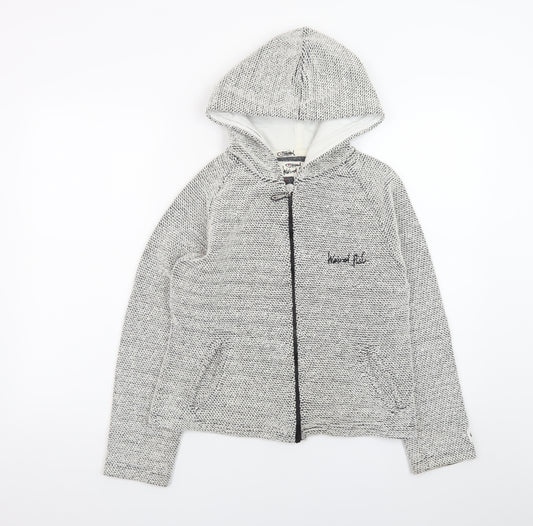 Weird Fish Womens Grey Full Zip Hoodie Medium Cotton Blend