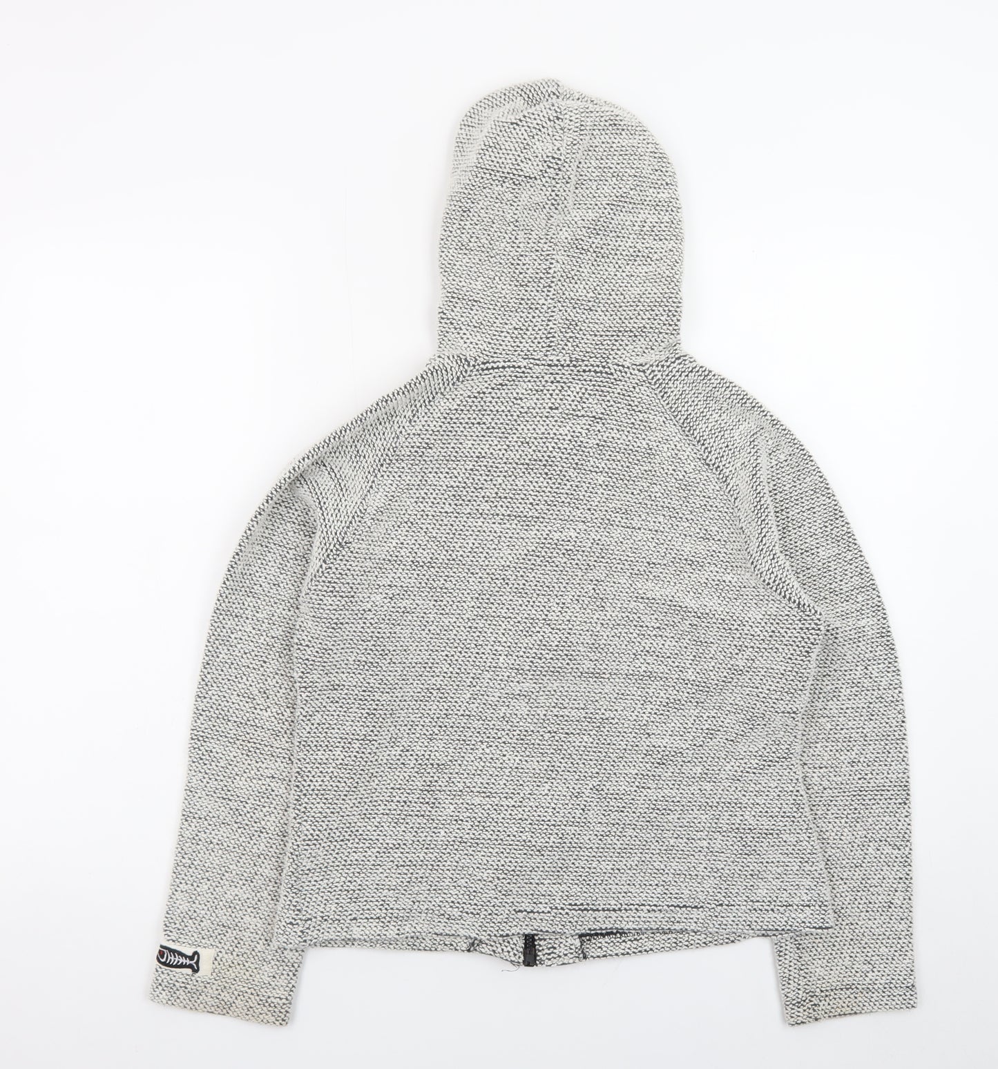 Weird Fish Womens Grey Full Zip Hoodie Medium Cotton Blend