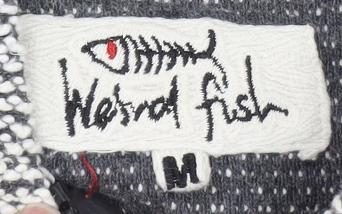 Weird Fish Womens Grey Full Zip Hoodie Medium Cotton Blend