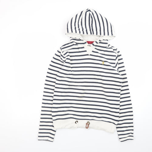 Lansdown Womens Navy & White Striped Hoodie Size 12 Cotton Blend