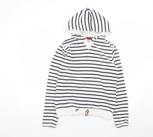 Lansdown Womens Navy & White Striped Hoodie Size 12 Cotton Blend