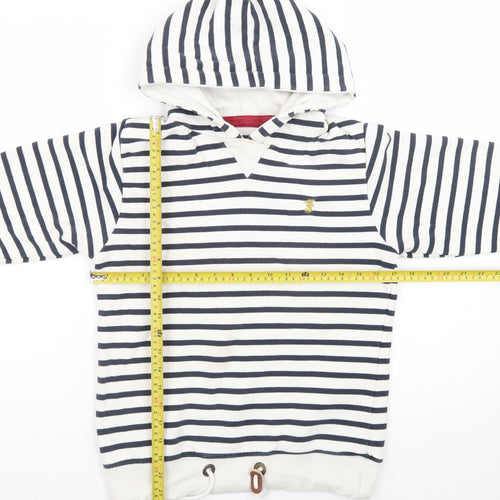 Lansdown Womens Navy & White Striped Hoodie Size 12 Cotton Blend