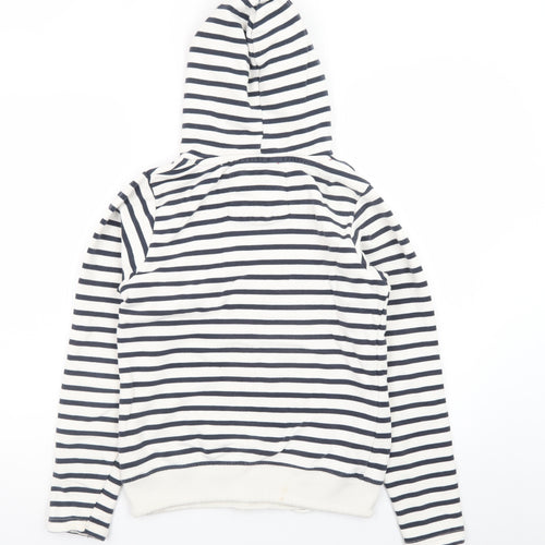 Lansdown Womens Navy & White Striped Hoodie Size 12 Cotton Blend