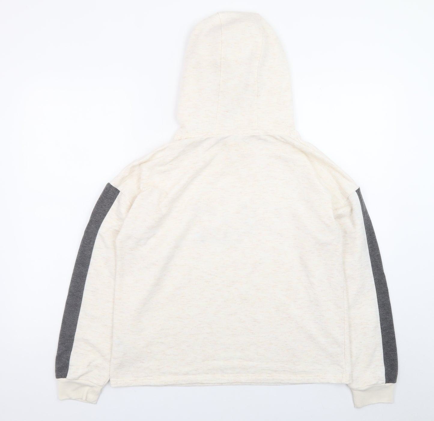 Jeff & Co Women Beige Hoodie Size 12-14 Self Love Club Print
