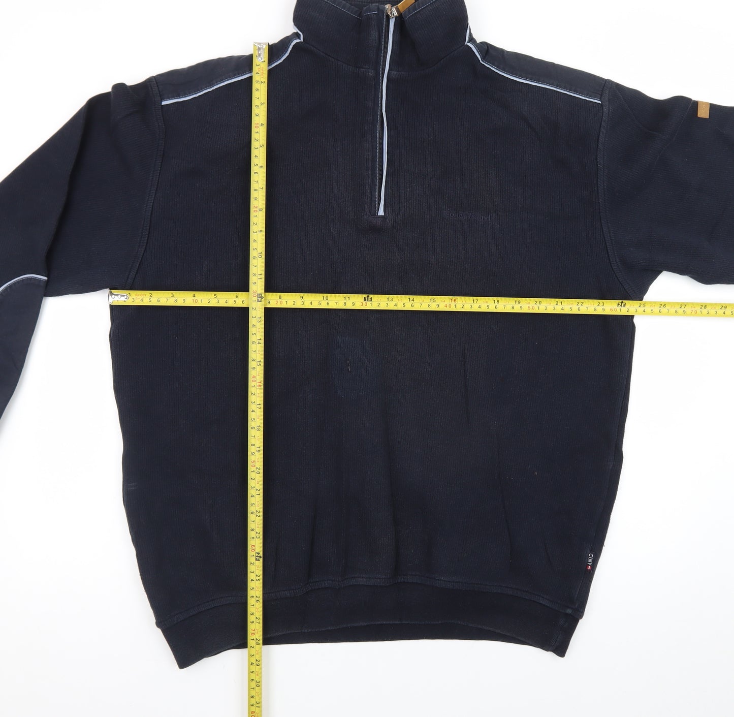 Coney Island New York Men's Blue XL 1/4 Zip Cotton Pullover Jumper