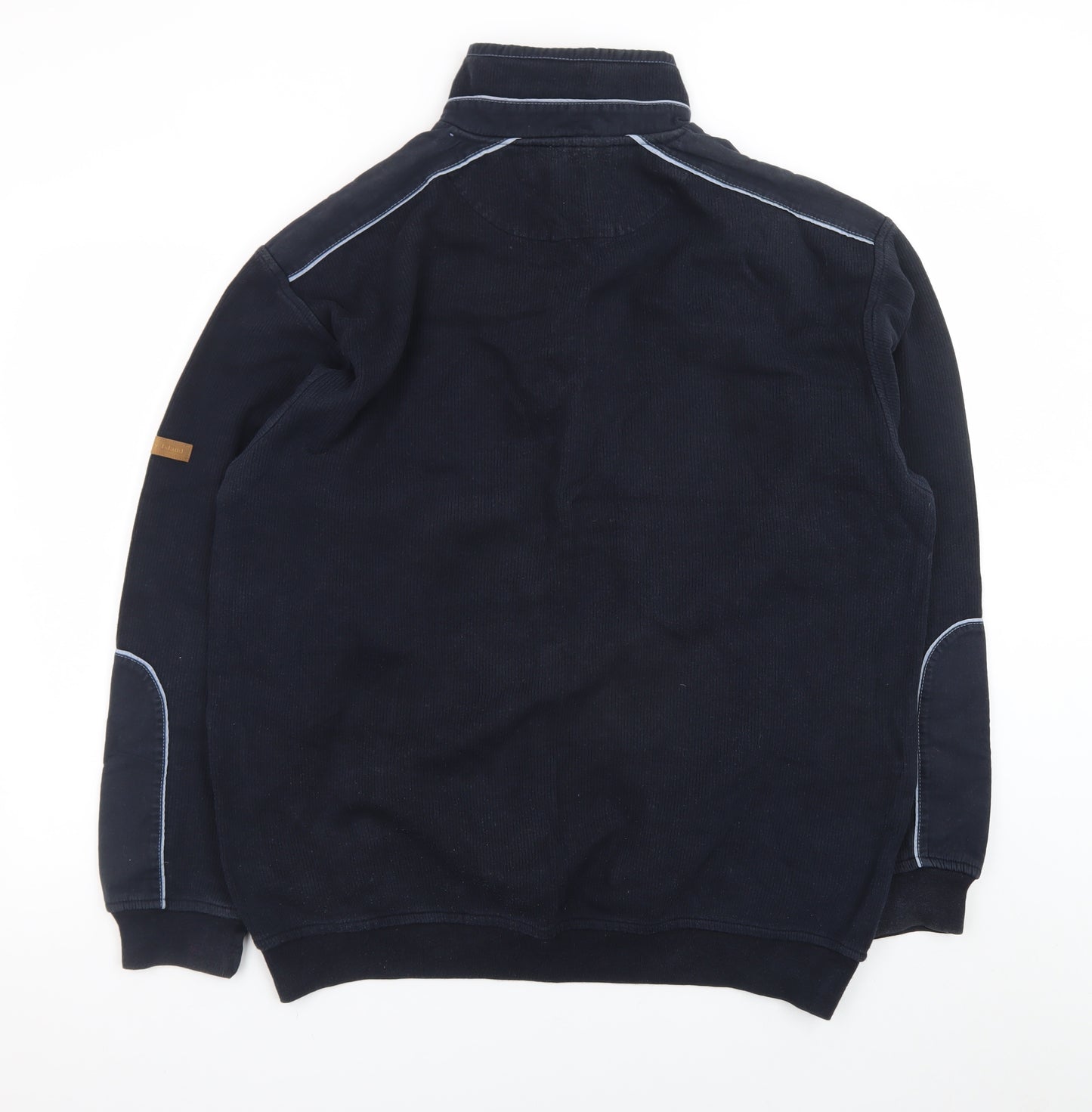 Coney Island New York Men's Blue XL 1/4 Zip Cotton Pullover Jumper