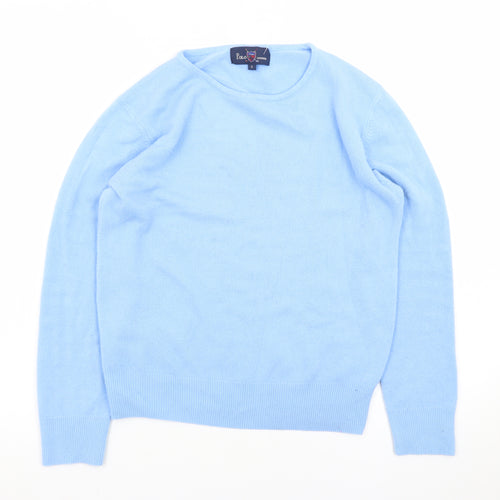 Polo Womens Blue 100% Cashmere Crew Neck Jumper Size S