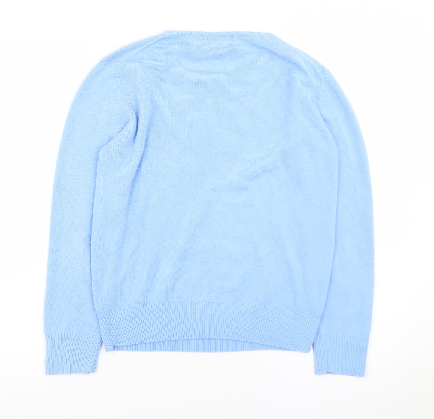 Polo Womens Blue 100% Cashmere Crew Neck Jumper Size S