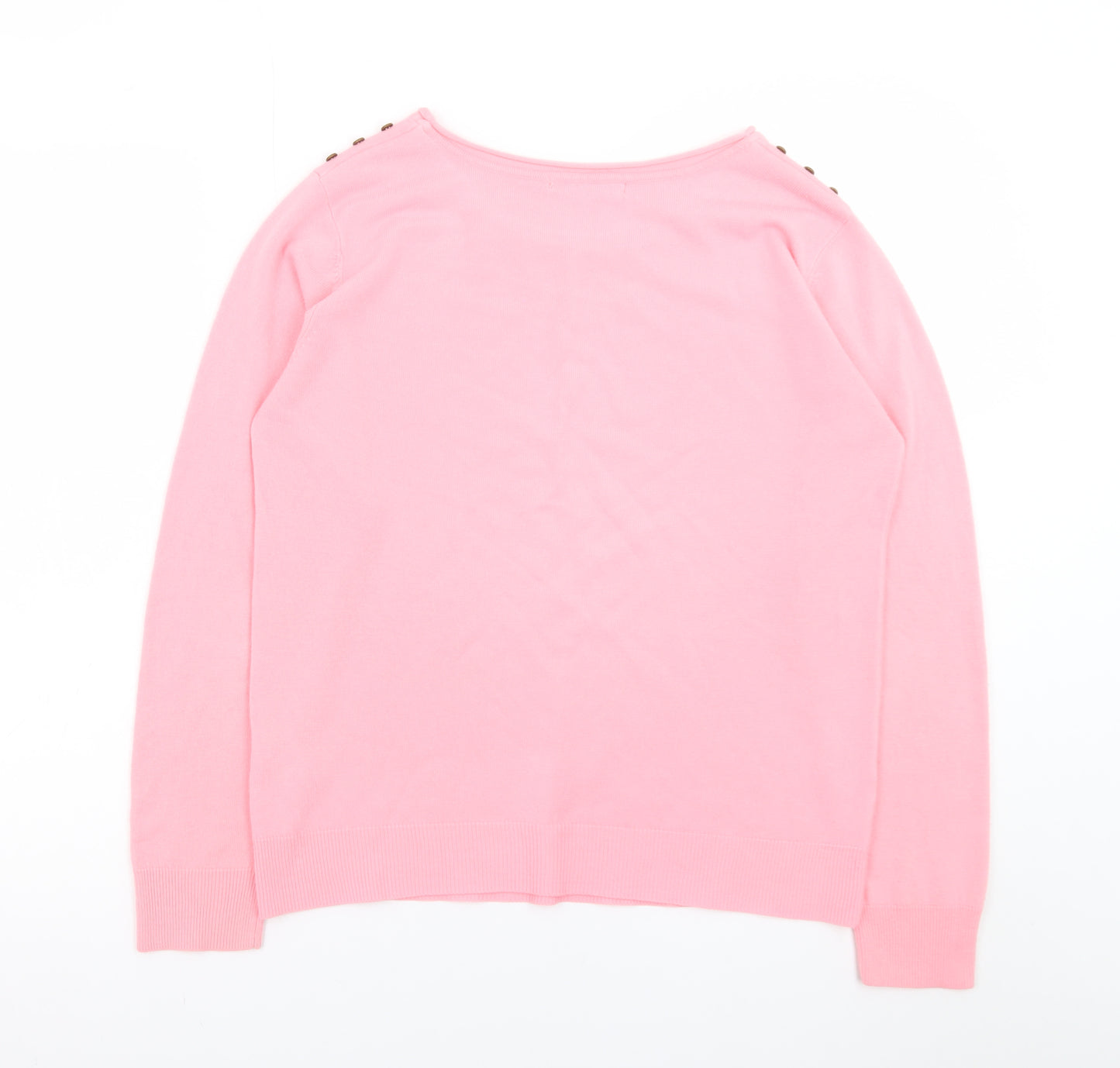 Atmosphere Women Pink Crew Neck Long Sleeve Pullover Jumper Size 14