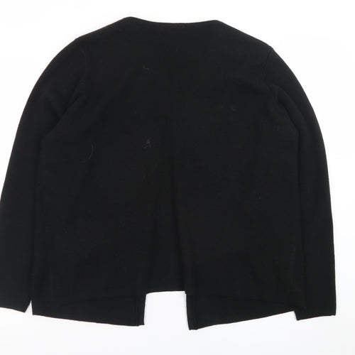 Marks and Spencer Women Black Size 18 Cardigan with Beaded Trim