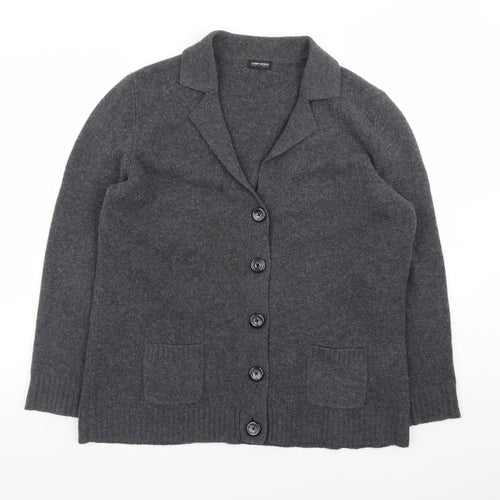 Gerry Weber Women’s Grey Wool Collared Long Sleeve Cardigan Size 18