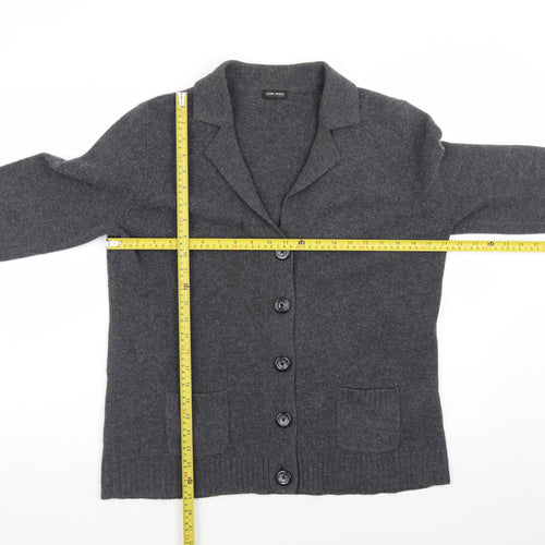 Gerry Weber Women’s Grey Wool Collared Long Sleeve Cardigan Size 18