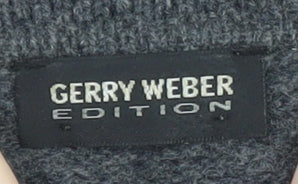 Gerry Weber Women’s Grey Wool Collared Long Sleeve Cardigan Size 18