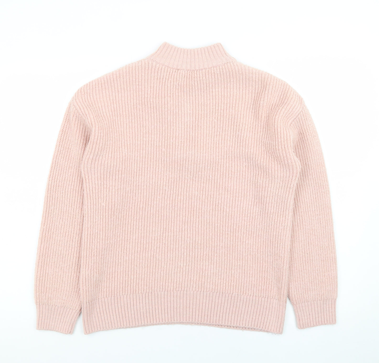 Marks and Spencer Women’s Pink Mock Neck Half Zip Jumper Size 10