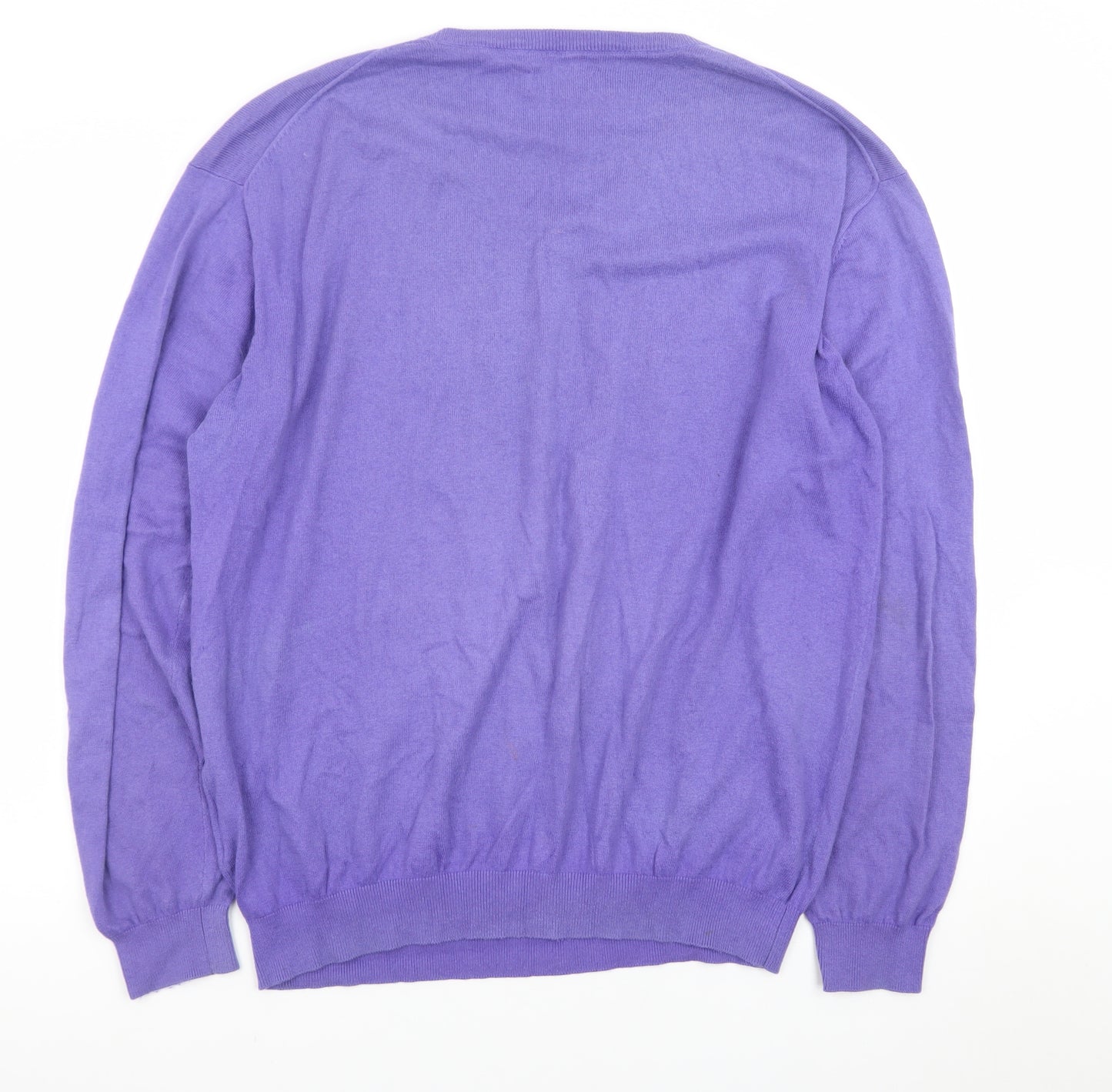 PING Men’s Purple V-Neck Cotton Blend Golf Jumper XL